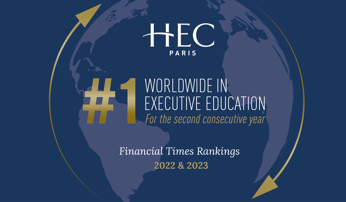 HEC Paris Maintains its Prestigious Position as Number One in FT Executive Education Rankings 2023